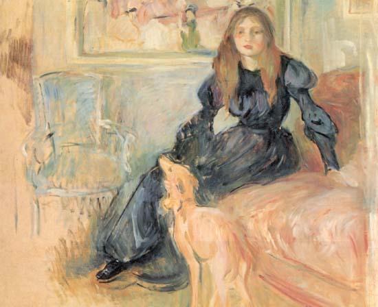 Berthe Morisot Julie Manet et son Levrier Laerte, China oil painting art